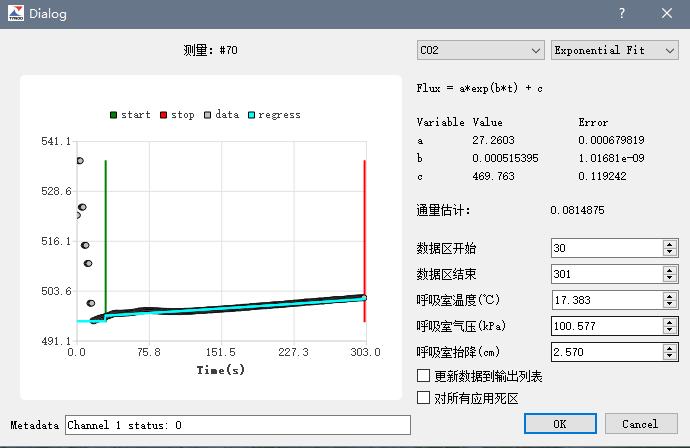 SoilFlux軟件：數(shù)據(jù)擬合曲線可逐一查看，支持重新設(shè)置參數(shù)計(jì)算